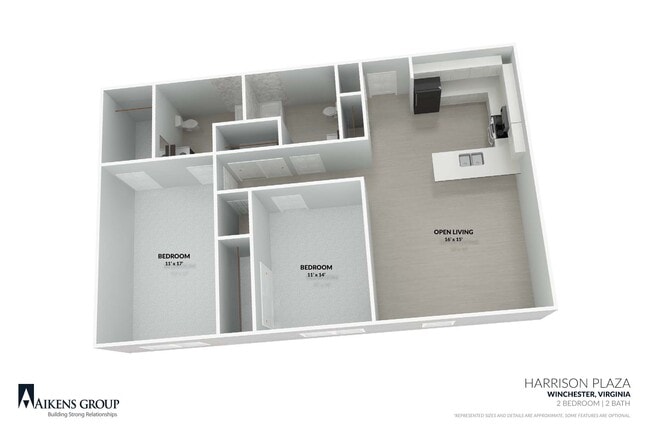 2 BEDROOM 2 BATH - HARRISON PLAZA RESIDENTIAL