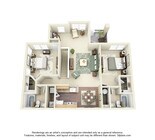 Encore at the Park - B3 - 2 Beds - 2 Baths - 1266 Sq. ft.