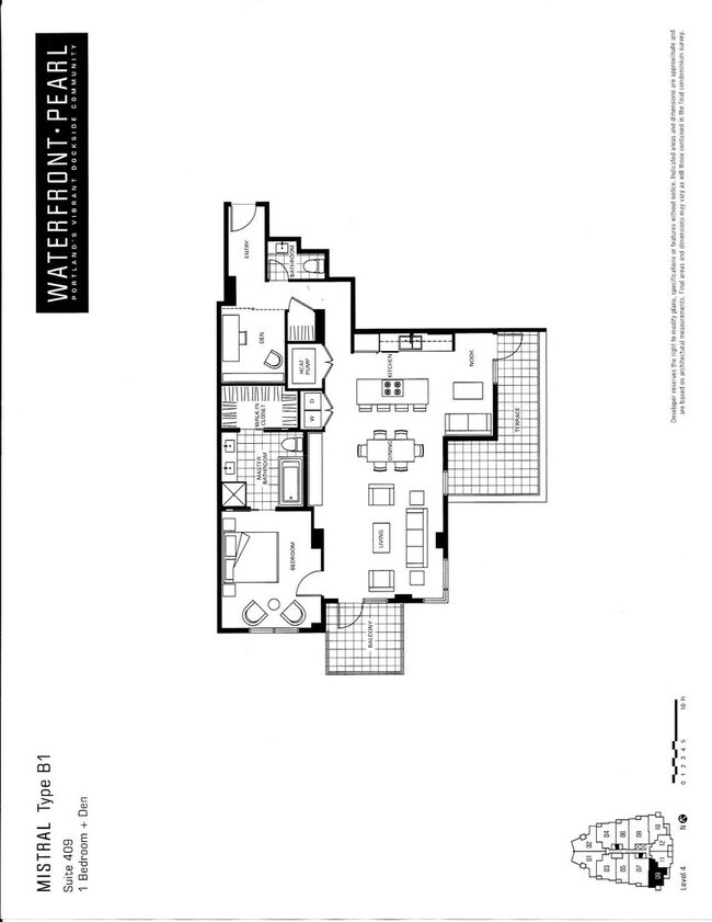 Photo - Waterfront Pearl - 1 bed/1.5 bath/den sw corner unit with parking/2 balconies/river view/most uti... Unit WP409