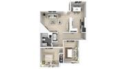 2 Bedroom x 1 Bathroom