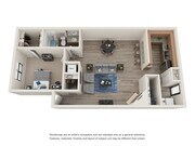 One Bedroom One Bathroom 786 sqft