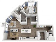 Floor plans are artist’s rendering. All dimensions are approximate. Actual product and specifications may vary in dimension or detail. Not all features are available in every apartment. Prices and availability are subject to change.
