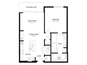 A12 1 habitación, 1 baño, 965 pies cuadrados