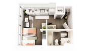 3D Floorplan - Unit S8