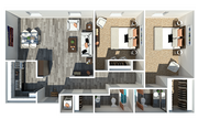2 habitaciones | 2 baños 1075 pies cuadrados