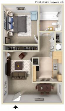 Small 1 Bedroom