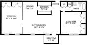 2BR/1BA