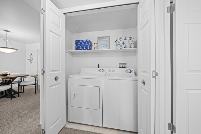 In Home Washer/Dryer at Prentiss Pointe Apartments in Harrison Township - Prentiss Pointe Apartments