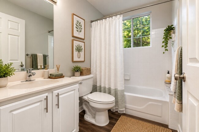 Transform your daily routine in the modern bathroom of Manatee Bay. With stylish finishes and natural light, this inviting space combines comfort and elegance. Don't miss the chance to make it your own—schedule a tour today!