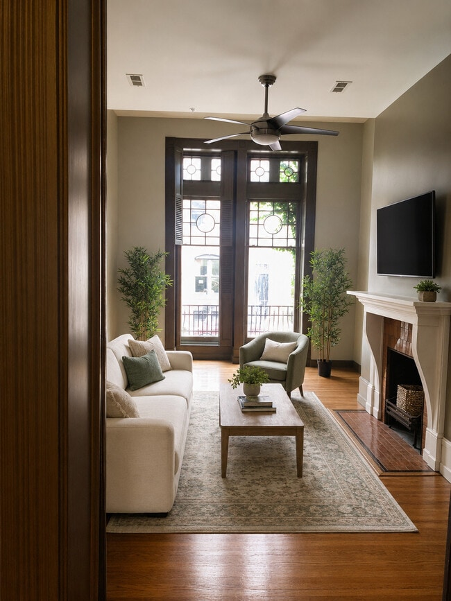 Apt 1 Living Room - 1010 N Calvert St