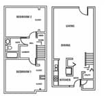 2BR/1BA