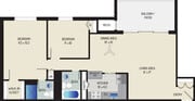 2 BR/ 2 BA (Style S1) | 900 sq. ft.