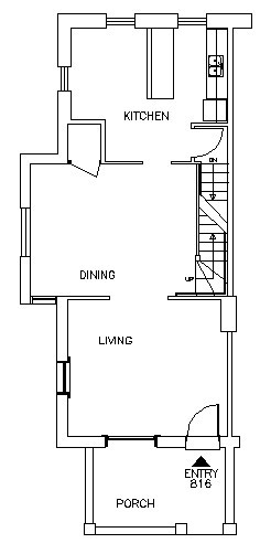 First Floor Plan - 816 Des Moines St