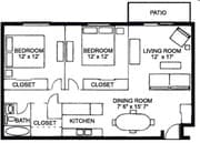 2BR/1BA