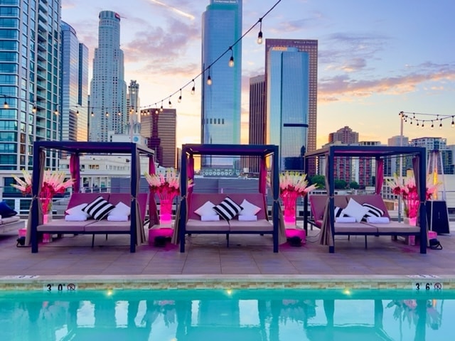 Rooftop Daybeds - HW Hellman Building Apartments
