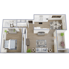 One Bedroom Floor plan