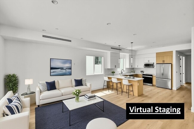 Spacious Living Space and Luxurious kitchen-Virtually Staged - 5024 Cahuenga Blvd