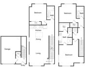 TH3 | 3 bed 3 bath | 1,665 sq. ft.
