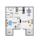 1B The Knoll 756 SF