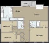 3BR/2BA