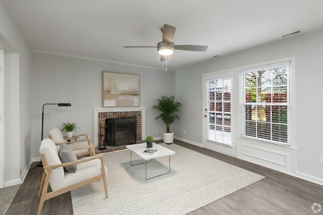 Cozy Living Room with Fireplace & Walk-out to Private Patio/Yard