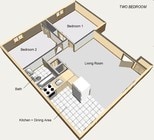 2BR/1BA