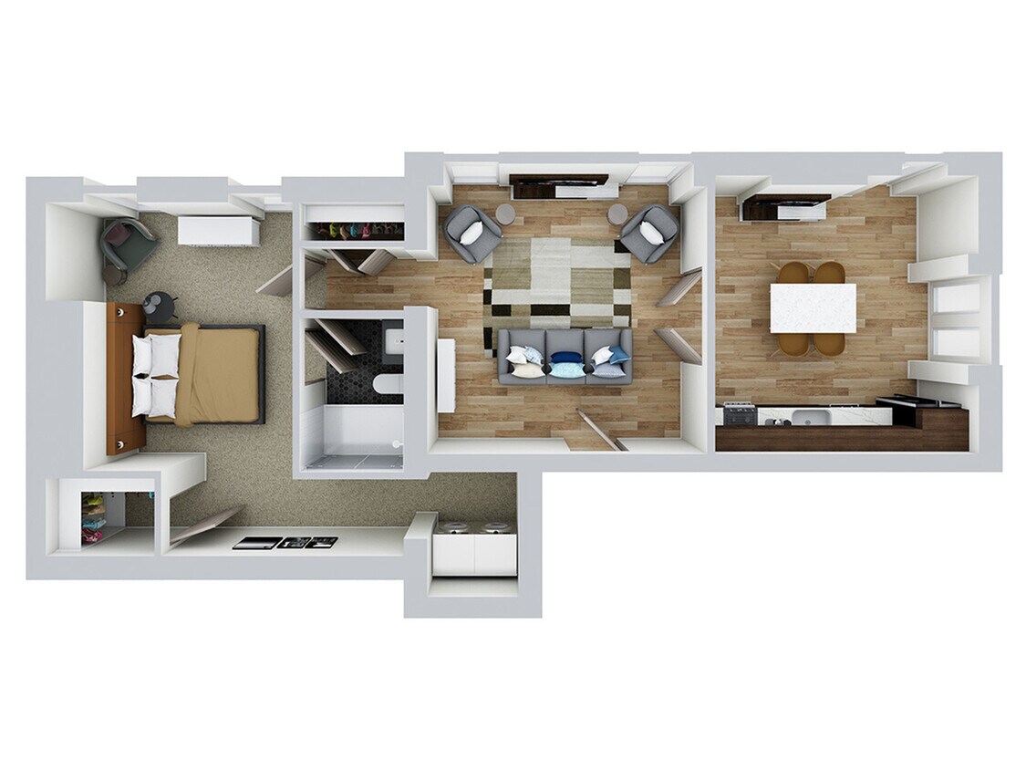 Unit 1B | 1 bed / 1 bath - 1B