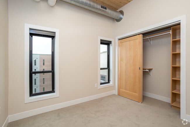 2BR, 2BA - 1,247SF - Secondary Bedroom - The Clark Lofts at Cherapa Place