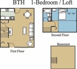 1 Bed Loft Floor Plan