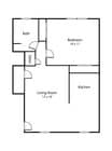 1 Bedroom Floor Plan | Morrisville Meadows