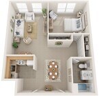 Large One Bedroom, 650 sqft, Fully Equipped Galley Kitchen, Hot Water Included, Heat Included in Selected Units, Balconies in Selected Units