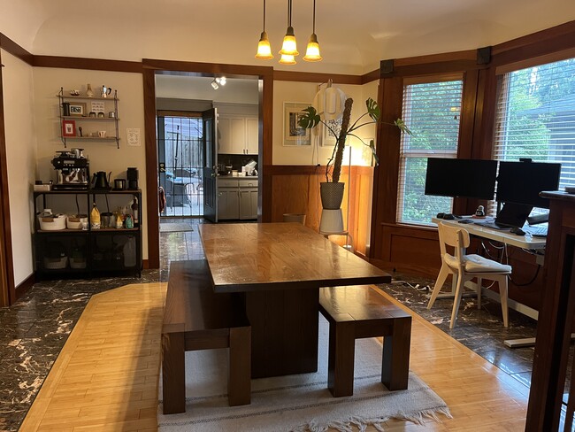 Large dining room/work office.