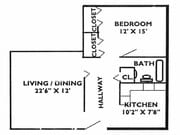 1BR/1BA