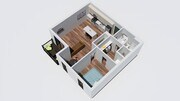 Accordion - One Bedroom Floor Plan