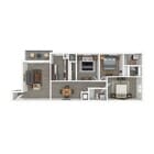 Terrace View 3x2 Apartment 3D