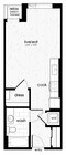 Discover a sleek and efficient layout in this modern apartment, featuring all the essentials for comfortable living.