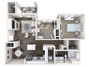 Una habitación y un baño (954 pies cuadrados)