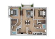 2 Bedroom | 2 Bath | 1251 SF | Renovated
