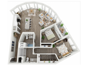 2 Bed / 2 Bath - 1,372 SF