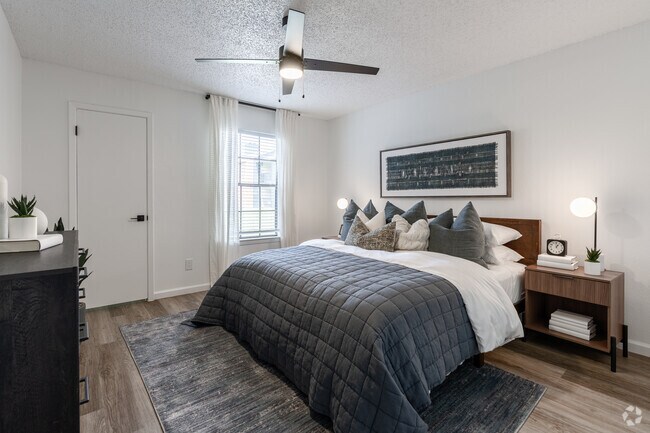 2BR, 2BA - 1,070SF - Bedroom - The Wexley Apartments