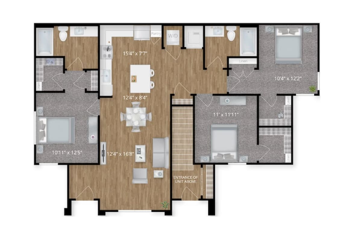 Explore a thoughtfully designed floor plan perfect for modern urban living. - TC1