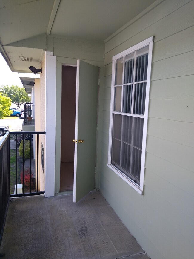 Storage closet on balcony