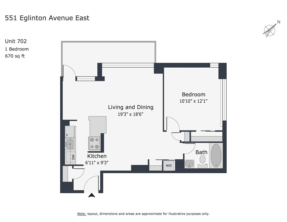 Photo - 551 Eglinton Ave E Unité 802