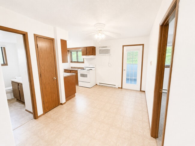 Kitchen and Bathroom View - Wildwood Apartments