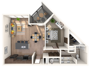1 Bedroom | 1 Bath | 846 SF