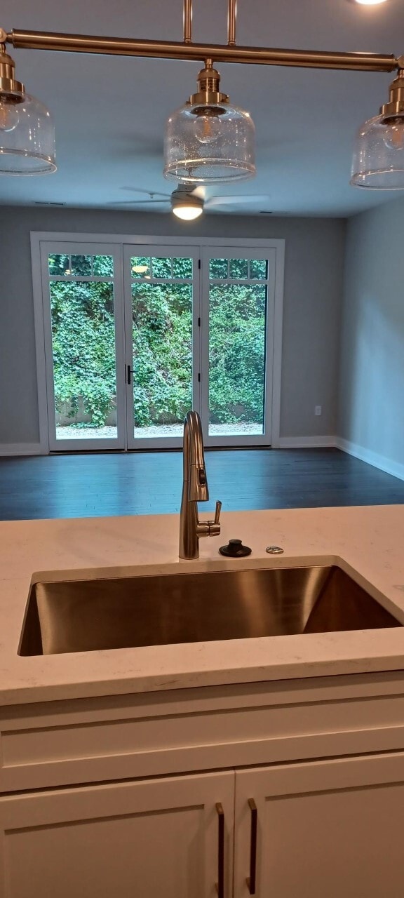 VIEW OUT OF PATIO DOORS FROM KITCHEN - 441 S Ashley St Unit 203