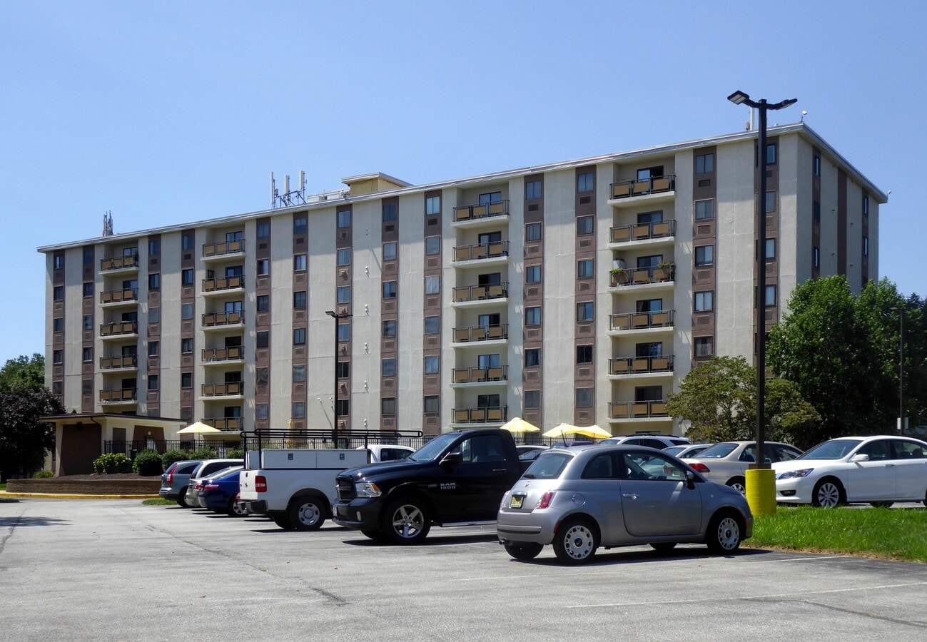 From the northeast - Towers of Valley Run Apartments