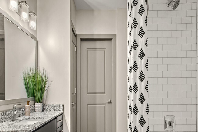Experience luxury in this elegantly designed bathroom, perfect for relaxation.