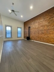 Fireplace and windows - The Garland