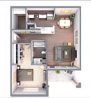 A2 - 1x1 - 750sqft